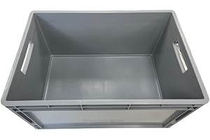 AUER PACKAGING Auer Euro Conteneur EG 64/32 HG Bacs Euro 60 x 40 x 32 cm Boîte industrielle 66 L Boîte de transport et de stockage empilable | Boîte de communication stable | Transport de matériaux…