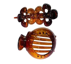 2 PIECE Hair Clips For Women 2 Pc Butterfly Clips Large Hair Clips Hair Accessories For Women Clutchers For Hair Women Accessories Korean Clutch Claw Clips Black and Brown