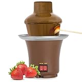 Oramics Schokobrunnen – Schokoladen Kaskade für 800 ml Schokolade – Schokoladenfontäne für Früchte, Kekse, Nüsse und Marshmallows – Geeignet auch für Butterscotch