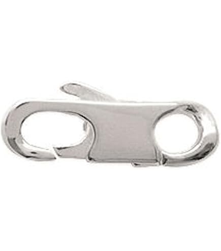 Lot De 2 Fermoirs Mousqueton Double Ouverture Argent 925 - 16 Mm, Pour Bracelets Et Colliers DIY