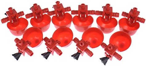 10Pcs Feed Automatic Poultry Water Drinking Cups Bird Coop Chicken Fowl Drinker