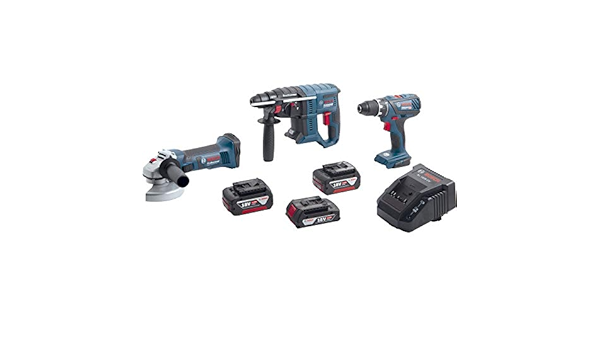 Bosch 0615990K6M Akku 18V 18,0 Volt / 4,0 teilig Battery Set 3 Tool Kit 18  V GSR/GBH/GWS 18.0 Volt / 4.0 Ah (IEC) Li-Ion 7 Pieces : Amazon.co.uk: DIY  \u0026 Tools