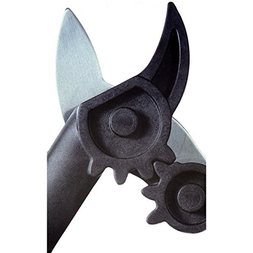 Fiskars PowerGear Amboss-Getriebeastschere für trockenes und hartes Holz, Antihaftbeschichtet, Gehärteter Präzisionsstahl, Länge 40 cm, Schwarz/Orange, L31, 1000581 - 2