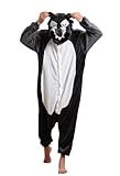 Kigurumi Unisex Tier-Onesie, Kapuzenkostüm, Schlafanzug, - WOLF - Größe: LARGE (165-175CM)