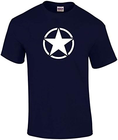 Military Star Willys Jeep Style US American Army Combat Unisex PREMIUM T-Shirt - Navy Blue - Large
