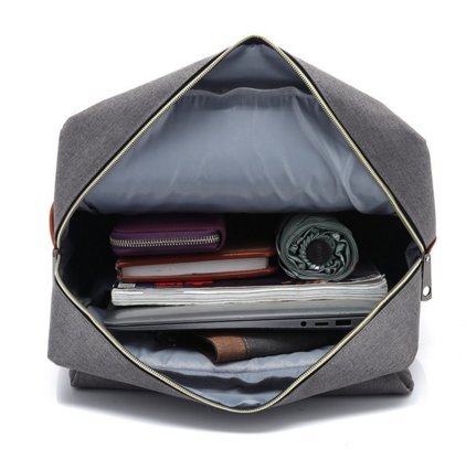 OHmais Unisexe Sac à dos de randonnée Sac de cours Cartable à style sac de lycée en toile Idéal pour les jeune éudients