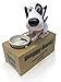 Price comparison product image retrogames Cute Puppy Hungry Eating Dog Coin Bank, Doggy Coin Bank, Dog Piggy Bank, Coin Munching Toy Money Box (White)