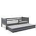 Produktbild Funktionsbett RINO 190x80cm grau/grau inkl. Matratzen + Lattenroste