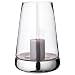 Produktbild EDZARD Windlicht Bora glatt, Höhe 34 cm, Glas mit vernickeltem Keramikfuß