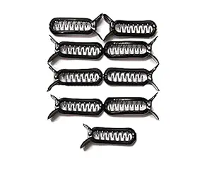 Kalaneet 9 pcs Oval Shape Banana Hair Clip for Women and Girls (Black)