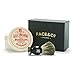 Geo F Trumper Black Badger Hair Shaving Brush & Rose Shaving Cream Set, Presented in Face & Co Gift Box with Shaving & Brush Care Guide