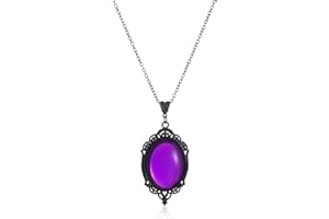 GTYARYUA Anhänger für Damen, Cameo Kristall Anhänger Halskette, Gothic Choker, Ovale Anhänger Halsketten, Halloween Hexe Kristall Halskette, für Mädchen Braut Vampir Halloween Cosplay