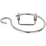 WENKO Porta asciugacapelli Milano - con portacavo, per il montaggio a parete, Acciaio, 12 x 4.5 x 11 cm, Cromo