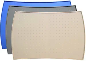 PetFusion X-Large Waterproof Dog Food Mat (Beige, 34x23). FDA Grade Silicone [Superior Hygiene, Non-Toxic]. Extra Large Dog Food Mat for Floors