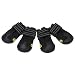 Produktbild Hunde-Schuhe, Pfoten-Schutz für mittlere bis große Hunde, wasserdicht, schwarz, rutschfest, für jedes Wetter, 4 Stück, von Alxcio.
