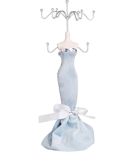 Présentoir à Bijoux Mannequin Élégant – Support Robe, Chaussures à Talons, Boucles D'Oreilles, Colliers & Anneaux – Design Chic Et Pratique