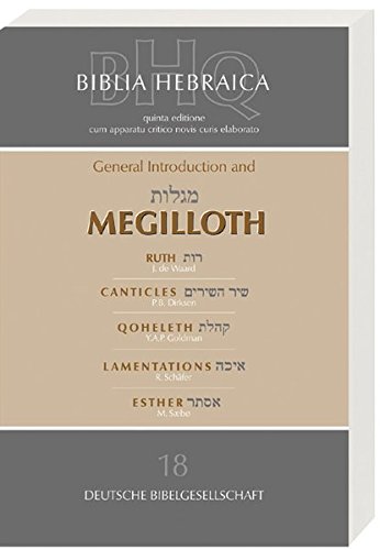 Book's Cover of Biblia Hebraica Quinta: General Introduction And Megilloth