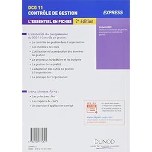 DCG 11 - Contrôle de gestion - 2e éd. - L'essentiel en fiches Livre en Ligne - Telecharger Ebook