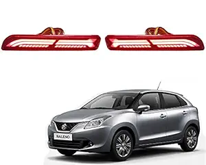 WolkomHome Rear Bumper Reflector Light DRL- Light Brake Light Type F For Maruti Suzuki Baleno 2015