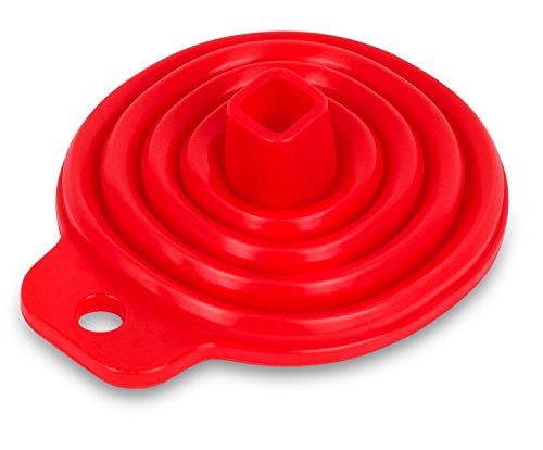 HelpCuisine Silikon Trichter rund, zusammenklappbar Trichter in rot - 3