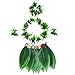 Produktbild Amosfun 5 pcs Blatt Rock Kostüm Hawaiian Leis Luau Set tropischer erwachsen Kostüm Hawaii Luau Party Zubehör