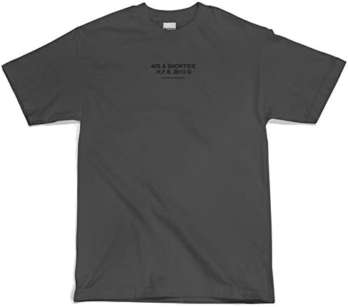 40s and Shorties Men's Standard Tonal T Shirt Charcoal Gray M