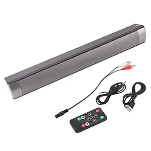 HEALLILY USB Speaker Computer Sound Bar Portable Wireless Speaker Stereo TV Speaker Home Audio Sound Bar for Desktop Laptop Support Aux- in