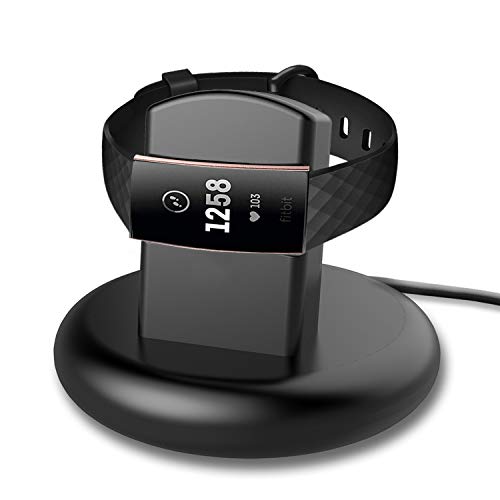 SETROVIC Compatible with Fitbit Charge 3 & SE, Charger Stand with USB Charging Cable Station Cradle Holder Compatible Fitbit Charge 3 Smartwatch