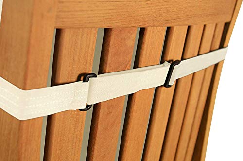 Auflage für Sonnenliege aus lichtechtem Dralon 195 x 58 cm 3-fach geknickt maschinenwaschbar verschiedene Farben (hier: weiß naturweiß), Polster für Gartenliege - 4