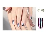 Nota: Sólo UV Top Coat puede obtener efecto de espejo, paquete Contenido: 4 g/Box óptico decoloración clavo polvo de purpurina brillante polvo de uñas