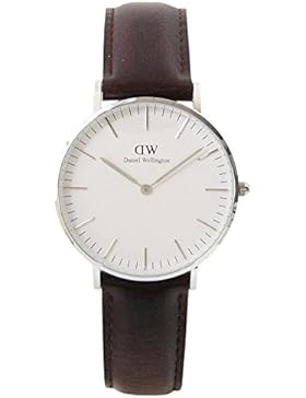 Daniel Wellington Damen-Armbanduhr Analog Quarz One Size, weiß, dunkelbraun