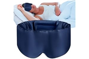 MUNSKT Maska do spania, 100% naturalny jedwab morwowy maska na oczy dla kobiet i mężczyzn z regulowanym paskiem, maska na oczy do spania, duży rozmiar, opaska na oczy na całą noc