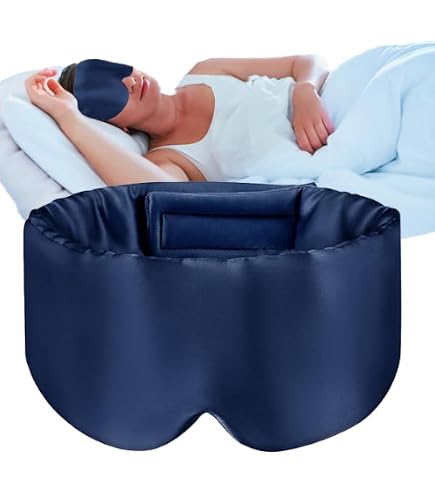 Masque De Sommeil Occultant 100% Bloquant Lumière - Masque Yeux Réglable En Coton Doux Gris, Pour Voyage, Sieste, Yoga - Confort Total Homme Femme