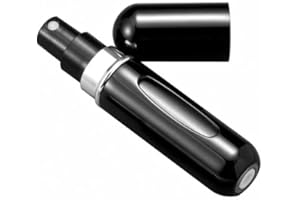 GENERIC 5ml Refillable Travel Perfume Atomiser Atomizer – Black Spray Bottle, Portable Perfume Spray for Women & Men, Mini Fragrance Travel Bottle