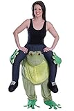 Erwachsene Frosch Fasching Herren Kostüm Huckepack Schlüpfkostüm Party Animal Carry Me - 