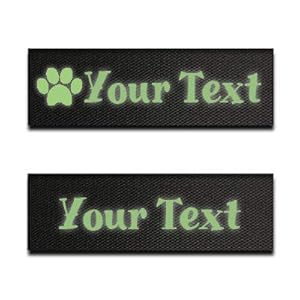 Canicaprice – 2 etiquetas personalizables fosforescentes para arnés Julius K9