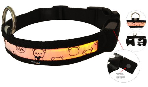 Preisvergleich Produktbild Mammoth XT Hohe Sichtbarkeit LED-Blinklicht Halsband – Hund / Welpen / Katzen / Tier