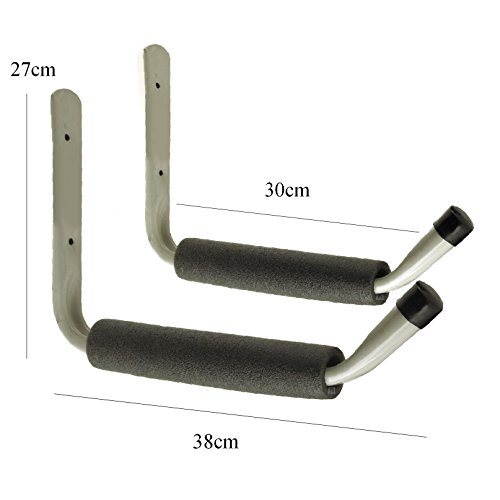 2 x Riesen Schwerlast Storage Haken Wand montierte Leiter Fahrrad Garage gepolsterte Hook - 5