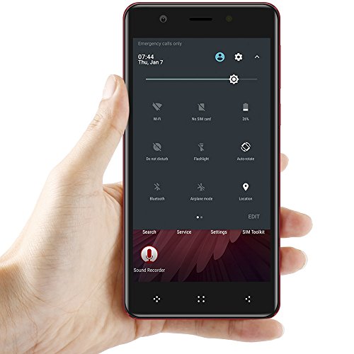 Elephone P8 Mini Android 7.0 4G Smartphone 5.0 pollici FHD Schermo, fotocamera frontale 16MP e 13MP + 2MP doppie fotocamere digitali doppie SIM, 4GB RAM + 64GB ROM Octa Core, Rosso