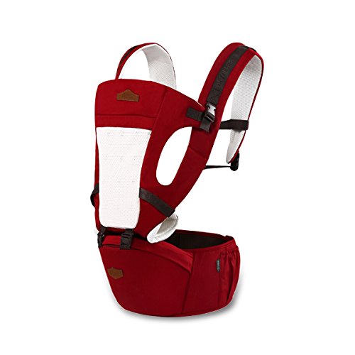 SONARIN Tutte le stagioni Comune Hipseat Baby Carrier, Portantina per bebè, adattato al crescente del tuo bambino, 100% GARANZIA e CONSEGNA GRATUITA, Ideale Regalo(Rosso)