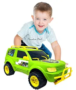 Miniature Mart Big Size Jumbo SUV Toy Car for Boys & Girls Just Push & Go Car | Friction Powered Car | Give It As Gift | Suitable Age 2 , 3 , 4 , 5 , 6+ Year Children | Made in India Toys (Green)