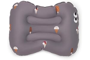 NOUI NOUI Have a Seat Ice Cream/Anthracite Inflatable Booster Seat Cushion For the Child Who Is Too Big for a High Chair and Too Small for an Adult Chair, Cushion Size: 51 x 36 cm