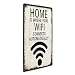 Produktbild PHOTOLINI Blechschild WiFi-Home 30x40 cm Metallschild Spruch Home Fun Typografie