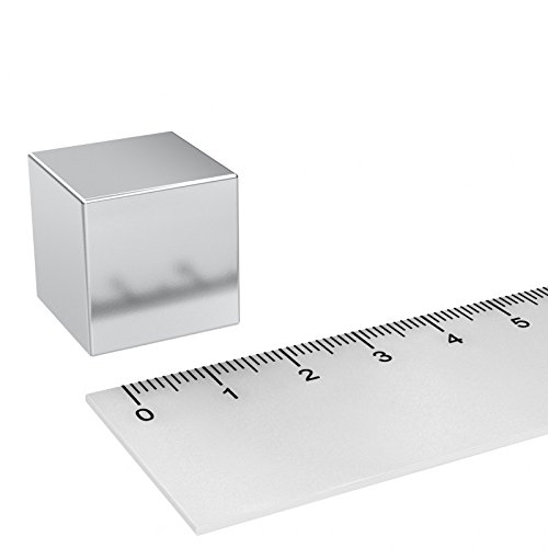 Preisvergleich Produktbild 5 Stück Würfelmagnet, 20x20x20 mm, Grade N52, Dauermagnet aus Neodym