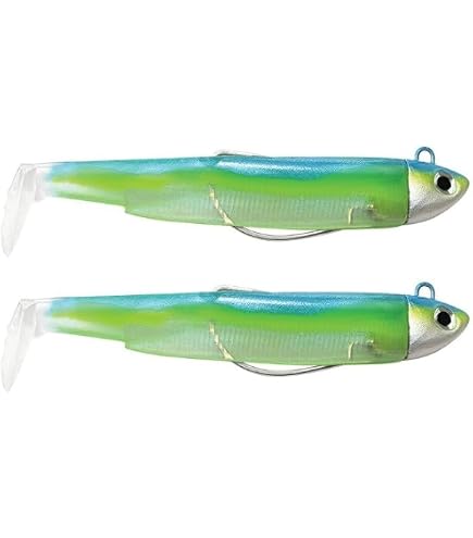 Fiiish Black Minnow Off Shore Double Combo – 7 Cm 6 G – Vairon – Leurres Souples Pêche Mer