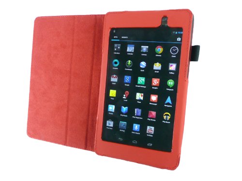 Emartbuy ® Asus Google Nexus 7 2 II Tablet (Aufgelegt Juli 2013) Weiß Stylus + Polka Dots Rot / Weiß Pu Leder Multifunctional / Multi Angle Wallet / Decken / Stand / Typing Fall - 6