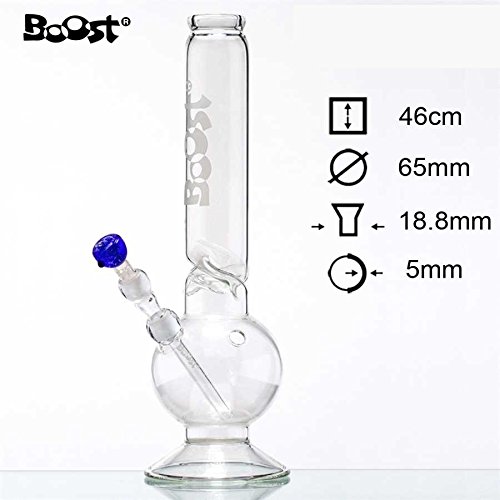 Boost Bouncer Glass Bong -H:46cm- Ø:65mm- Socket:18.8mm- WT:5mm