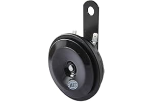 HELLA 3AL 007 425-791 Signal Horn - M28 - 12V - 110dB(A) - Frequency Range: 400Hz - High Tone - Housing Colour: Black - Flat Plug-in Connector