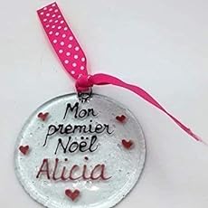 Boule De Noël Mon Premier Noël Verre Fusionné à Personnaliser Personnalisable