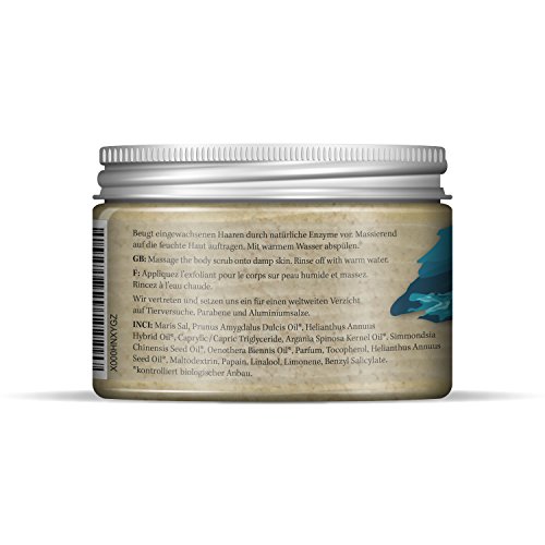 Dr. Severin® Aequoreus Enzym Meersalz Peeling 150ml – gegen eingewachsene Haare nach der Haarentfernung ( Waxing Sugaring Rasur Epilation ). Mit Enzymen, Arganöl und Salz + Spurenelementen aus dem toten Meer. - 2
